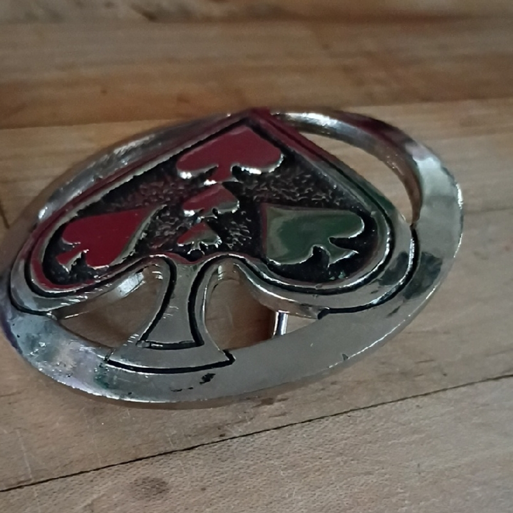 Silver Spade Belt Buckle
